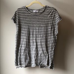 Frame Denim Linen Striped T-shirt